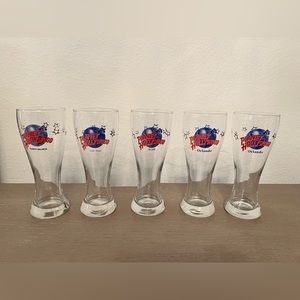 Planet Hollywood 8” Beer Glass NeW York, Puerto Vallarta, Rome, Orlando (2)